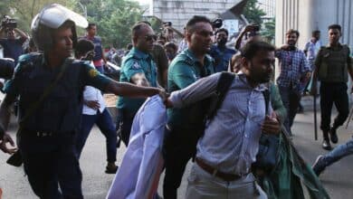 Photo of Police charge batons on protesting job seekers