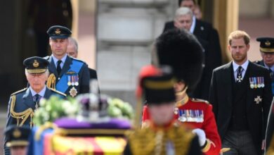 Photo of History evoked as William, Harry walk behind queen’s coffin