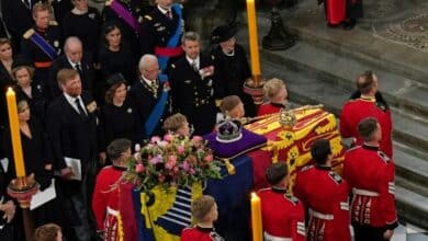 Photo of Spain’s ex king and son side by side at Elizabeth II’s funeral