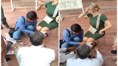 Photo of Spanish tourist bitten by monkeys at India’s Taj Mahal
