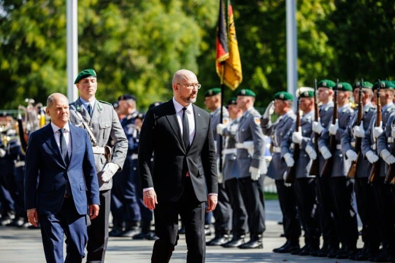 Ukraine PM visits Berlin, seeking more weapons