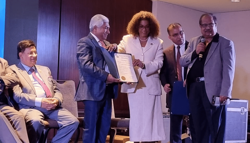New York State Assembly conferred 'Honor' to FBCCI president