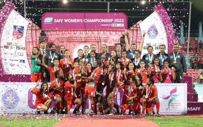 Victorious Bangladesh women's football team return home tomorrow