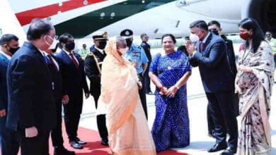Photo of PM Hasina gets red carpet welcome on arrival in New Delhi