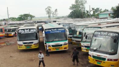 Photo of Sylhet transport workers go on strike