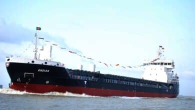 Photo of UK received the first Bangladesh made ocean-going vessel