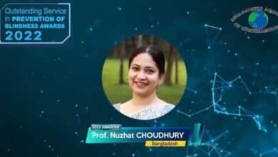 Photo of Nuzhat Choudhury wins Outstanding Service in Prevention of Blindness Award