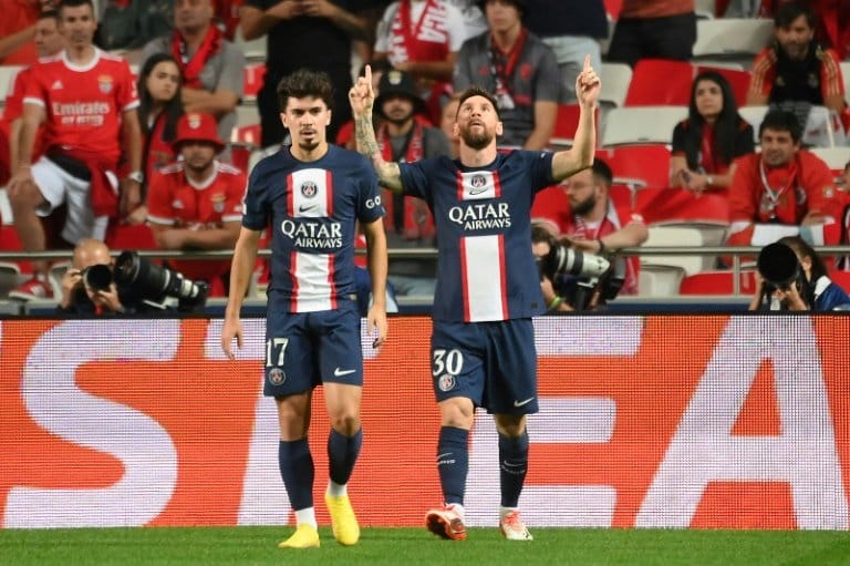 PSG held at Benfica despite Messi stunner