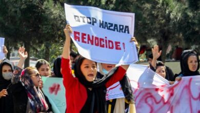 Photo of Afghan women protest Hazara ‘genocide’ after Kabul bombing