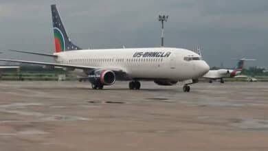 Photo of 3 US-Bangla plane tyres burst while landing at HSIA