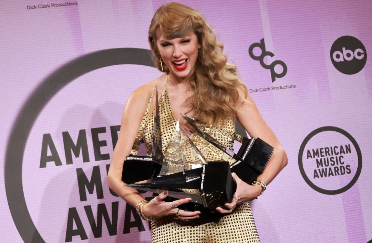Taylor Swift sweeps American Music Awards with six wins