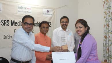 Photo of News Now Bangla’s Farhana Nila received the SRS-DBM Media Fellowship Award