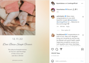 New mom Bipasha Basu reveals her baby's name: 'Blessed'