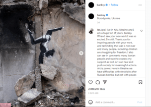 British street artist 'Banksy' creates mural art on destroyed buildings in Ukraine; check out viral Instagram post