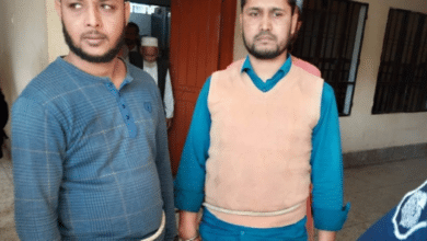 Photo of With rope around waist, Feni journalist produced in court