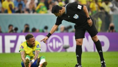 Photo of Neymar suffers ankle sprain in Brazil win