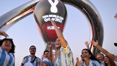 Photo of Argentina fans in Qatar give Messi noisy backing