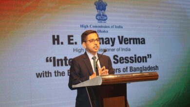 Photo of Indian High Commissioner for signing CEPA with Bangladesh