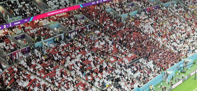 Swathes of empty seats at World Cup opener