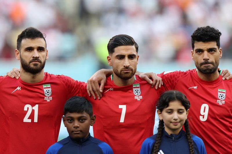 Iran team do not sing national anthem before first World Cup game