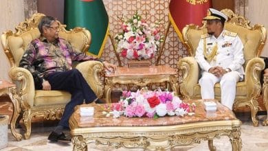 Photo of New navy chief pays courtesy call on President Mohammed Shahabuddin