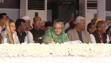 Photo of Barishal cheers Prime Minister Sheikh Hasina as she arrives to address campaign rally