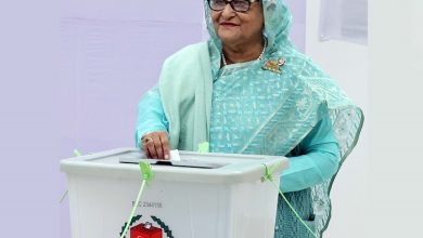 Photo of Sheikh Hasina casts vote and confident to  win the election