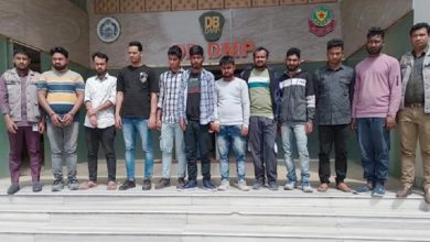 Photo of 10 Indian nationals arrested by DB in Dhaka